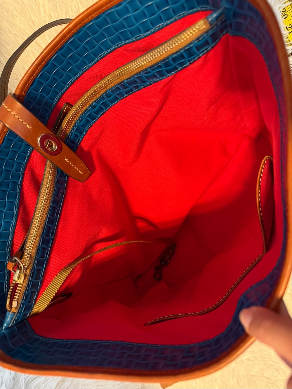 Dooney & Bourke Claremont Woven Dover Blue Tote - Picture 5 of 11